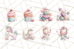 Unicorns Clipart, Fantasy Nursery Art PNG Product Image 5