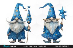 Magical Blue Gnome Sublimation PNG Clipart Product Image 1