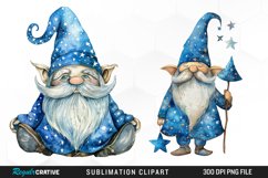 Magical Blue Gnome Sublimation PNG Clipart Product Image 1