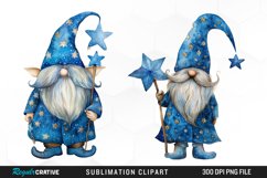 Magical Blue Gnome Sublimation PNG Clipart Product Image 1