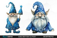 Magical Blue Gnome Sublimation PNG Clipart Product Image 1