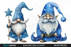 Magical Blue Gnome Sublimation PNG Clipart Product Image 1