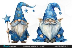 Magical Blue Gnome Sublimation PNG Clipart Product Image 1