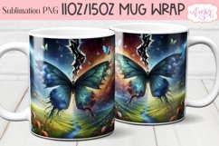 Magical butterfly mug wrap design for sublimation Product Image 1