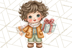 Christmas Eve Clipart, Santa &amp; Elf Digital Art PNG Product Image 3