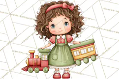 Christmas Eve Clipart, Santa & Elf Digital Art PNG Product Image 5