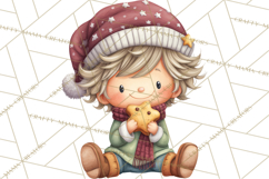 Christmas Eve Clipart, Santa &amp; Elf Digital Art PNG Product Image 2