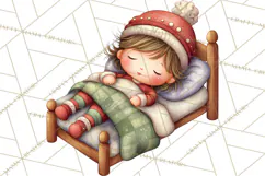 Christmas Eve Clipart, Santa & Elf Digital Art PNG Product Image 3