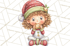 Christmas Eve Clipart, Santa &amp; Elf Digital Art PNG Product Image 5