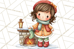 Christmas Eve Clipart, Santa &amp; Elf Digital Art PNG Product Image 2