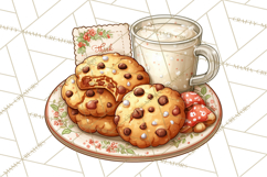 Christmas Eve Clipart, Santa &amp; Elf Digital Art PNG Product Image 5