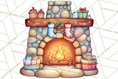 Christmas Eve Clipart, Santa &amp; Elf Digital Art PNG Product Image 3