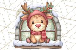 Christmas Eve Clipart, Santa &amp; Elf Digital Art PNG Product Image 5