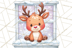 Christmas Eve Clipart, Santa &amp; Elf Digital Art PNG Product Image 3