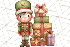 Christmas Eve Clipart, Santa & Elf Digital Art PNG Product Image 4
