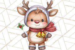Christmas Eve Clipart, Santa &amp; Elf Digital Art PNG Product Image 4
