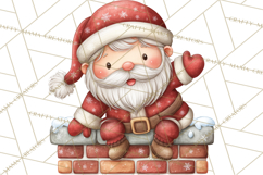 Christmas Eve Clipart, Santa &amp; Elf Digital Art PNG Product Image 2