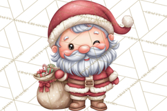 Christmas Eve Clipart, Santa &amp; Elf Digital Art PNG Product Image 2