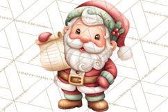 Christmas Eve Clipart, Santa &amp; Elf Digital Art PNG Product Image 4