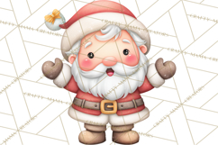 Christmas Eve Clipart, Santa &amp; Elf Digital Art PNG Product Image 3