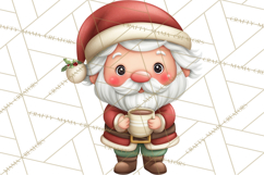 Christmas Eve Clipart, Santa &amp; Elf Digital Art PNG Product Image 4
