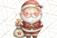 Christmas Eve Clipart, Santa &amp; Elf Digital Art PNG Product Image 5