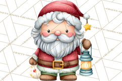Christmas Eve Clipart, Santa &amp; Elf Digital Art PNG Product Image 2