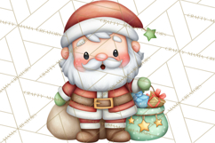 Christmas Eve Clipart, Santa &amp; Elf Digital Art PNG Product Image 3