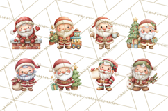 Christmas Eve Clipart, Santa &amp; Elf Digital Art PNG Product Image 7