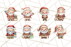 Christmas Eve Clipart, Santa &amp; Elf Digital Art PNG Product Image 6