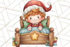 Christmas Eve Clipart, Santa &amp; Elf Digital Art PNG Product Image 5