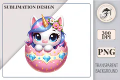 Discover this whimsical cute unicorn clipart nestled in a beautifully decorated egg, perfect for adding magic to your designs. Ideal for greeting cards, invitations, and more. High-resolution PNG with transparent background. Download now!