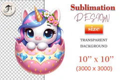 Discover this whimsical cute unicorn clipart nestled in a beautifully decorated egg, perfect for adding magic to your designs. Ideal for greeting cards, invitations, and more. High-resolution PNG with transparent background. Download now!