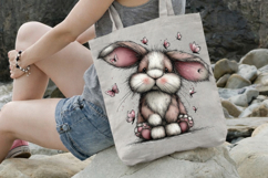 Magical Easter Bunny With Butterflies Clipart Product Image 3