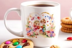 Discover enchanting watercolor clipart featuring a magical fairy surrounded by hearts and flowers, perfect for expressing love on Valentine&#039;s Day, adding charm to birthdays, or creating unique sublimation designs. Bring your creative projects to life with
