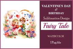 Discover enchanting watercolor clipart featuring a magical fairy surrounded by hearts and flowers, perfect for expressing love on Valentine&#039;s Day, adding charm to birthdays, or creating unique sublimation designs. Bring your creative projects to life with