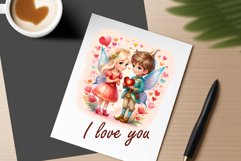 Discover enchanting watercolor clipart featuring a magical fairy surrounded by hearts and flowers, perfect for expressing love on Valentine&#039;s Day, adding charm to birthdays, or creating unique sublimation designs. Bring your creative projects to life with