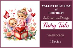 Discover enchanting watercolor clipart featuring a magical fairy surrounded by hearts and flowers, perfect for expressing love on Valentine&#039;s Day, adding charm to birthdays, or creating unique sublimation designs. Bring your creative projects to life with