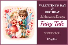 Discover enchanting watercolor clipart featuring a magical fairy surrounded by hearts and flowers, perfect for expressing love on Valentine&#039;s Day, adding charm to birthdays, or creating unique sublimation designs. Bring your creative projects to life with