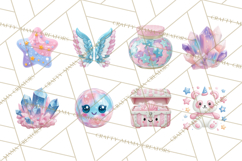 Magical Fantasy Animal Clipart PNG Cute Kawaii Product Image 4