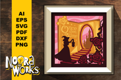 Magical Girl Walking into a Book: Cricut SVG File Product Image 1