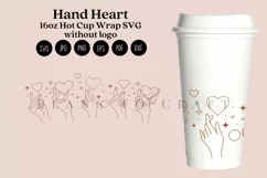 magical hand heart starbucks 16oz hot cup wrap svg presized template for tumbler grande suitable for cricut and silhouette