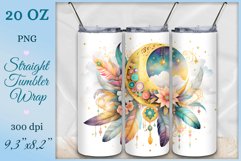 Transform your tumbler into a mystical wonderland with this enchanting sublimation design featuring a magical boho moon. Dive into a world of fantasy and inspiration with every sip. Let your imagination soar.