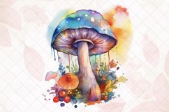 Magical Mushroom Watercolor Sublimation Clipart Product Image 5
