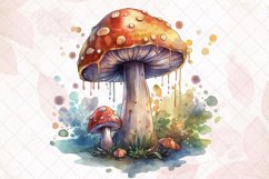 Magical Mushroom Watercolor Sublimation Clipart Product Image 2