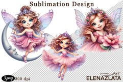 Magical Nature Playful Fairy and Flowers clipart Product Image 1