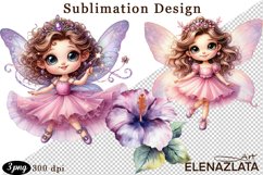 Magical Nature Playful Fairy and Flowers clipart Product Image 1