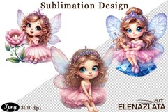 Magical Nature Playful Fairy and Flowers clipart Product Image 1
