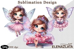 Magical Nature Playful Fairy and Flowers clipart Product Image 1