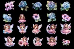 Magical Nature Playful Fairy and Flowers clipart Product Image 3